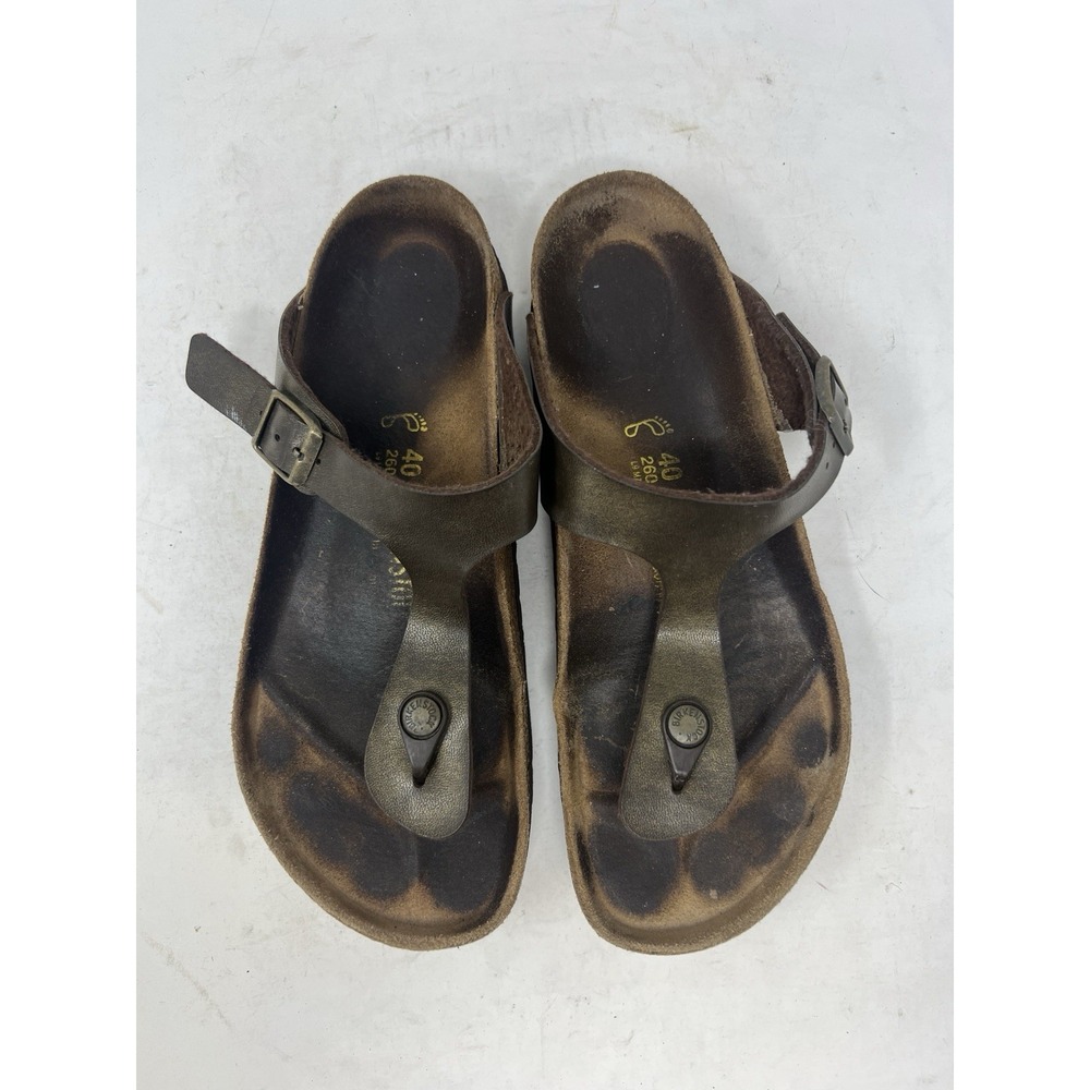 Birkenstock Women's 40 Gizeh Thong Sandal Unisex Womens 9 Mens 7 Brown